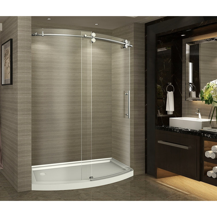 ZenArch 60" Frameless Clear Glass Sliding Shower Door