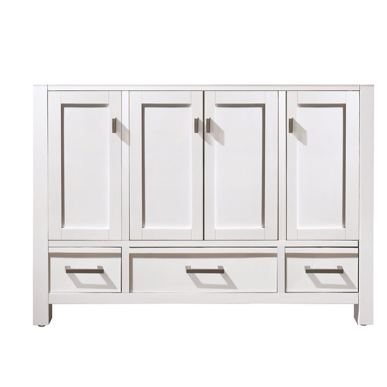 Modero 48'' White Solid Wood Freestanding Vanity Base