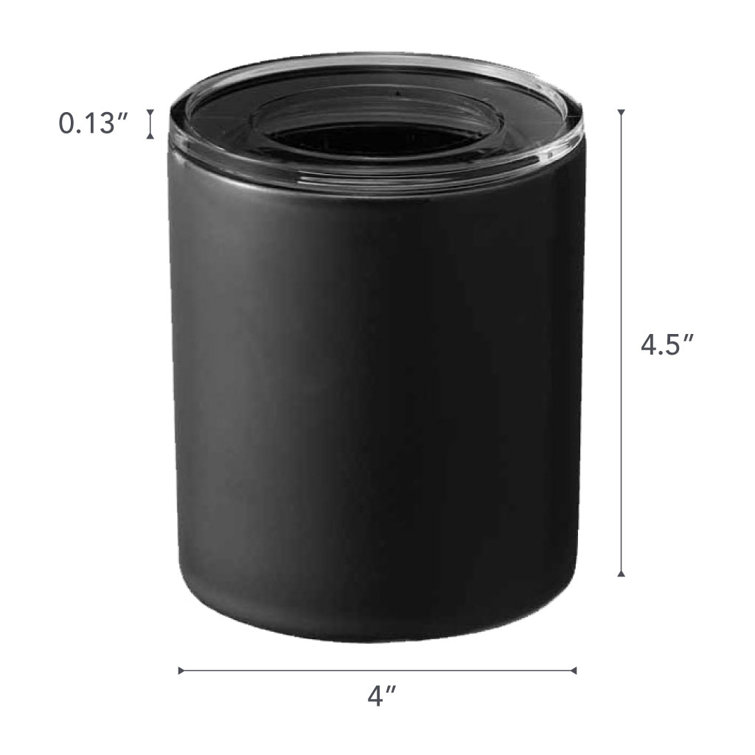 Large Black Ceramic Food Storage Container with Airtight Lid
