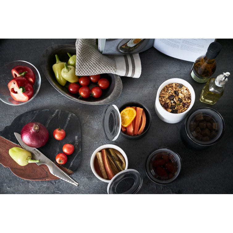 Large Black Ceramic Food Storage Container with Airtight Lid