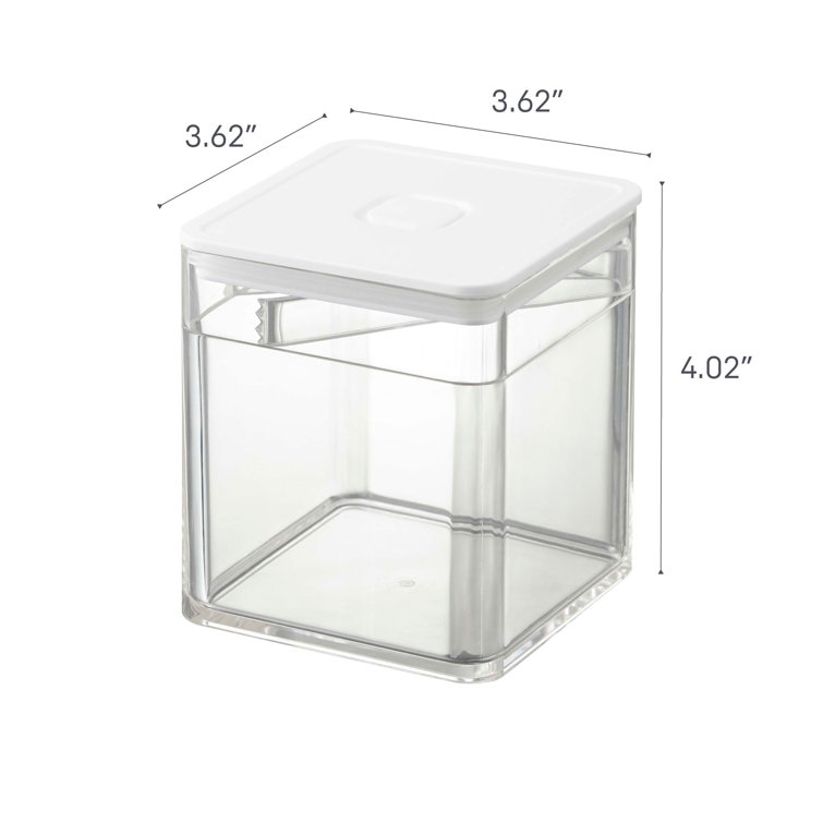 White Plastic Airtight Food Storage Container with Lid