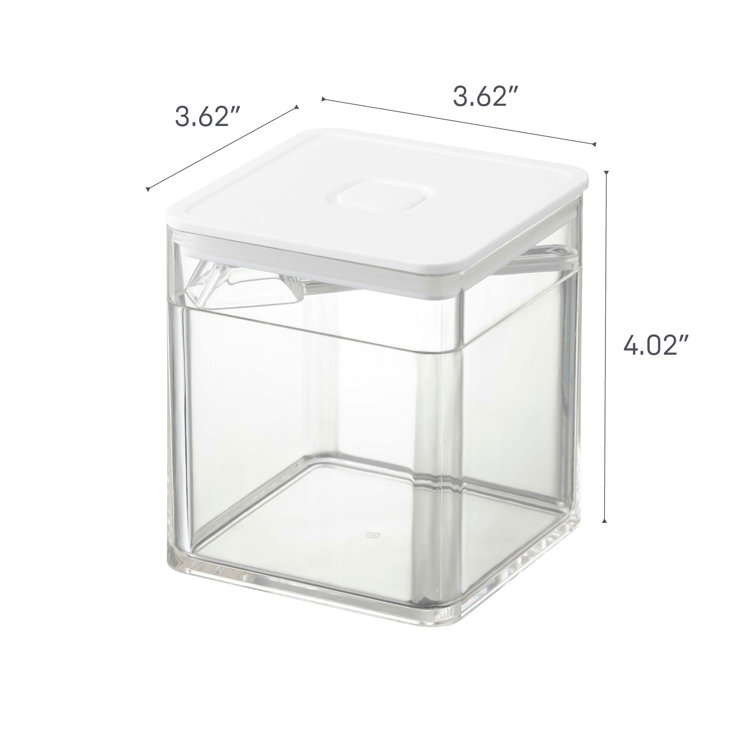 White Plastic Vacuum-Sealing Meal Prep Jar with Spoon