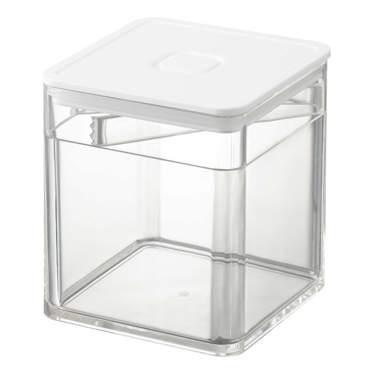 White Plastic Airtight Food Storage Container with Lid