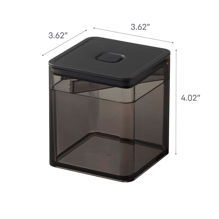 Black Plastic Freezer Safe Meal Prep Jar with Tongs
