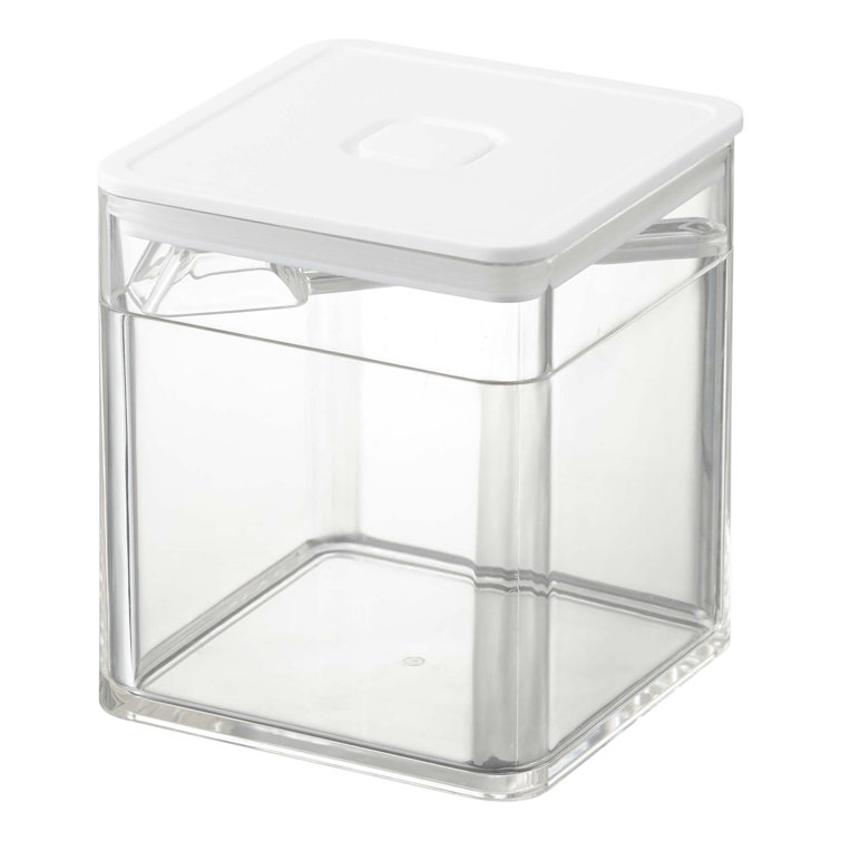 White Plastic Vacuum-Sealing Meal Prep Jar with Spoon