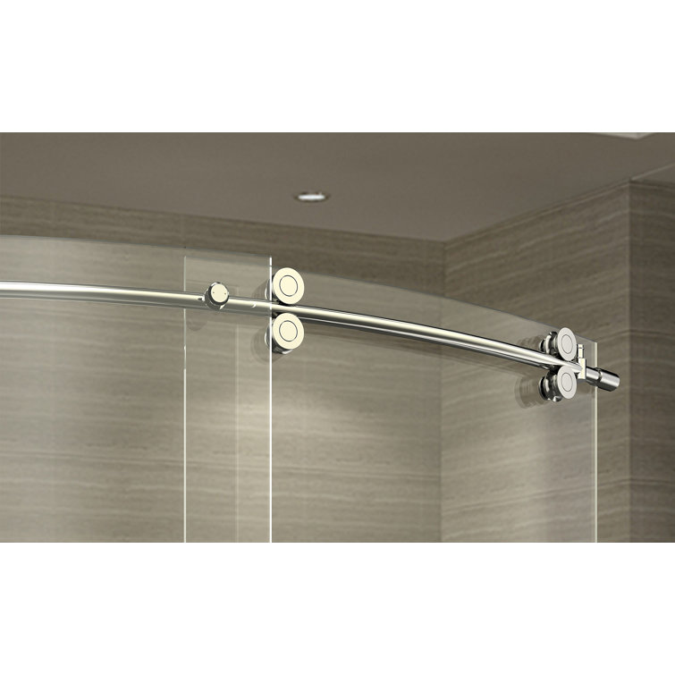 ZenArch 60'' Clear Tempered Glass Frameless Sliding Shower Door with Chrome Hardware