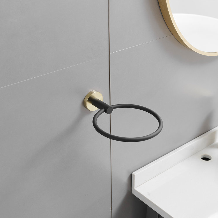 2-Piece Bath Hardware Set With Towel Ring Toilet Paper Holder Toilet Paper Roll Holder