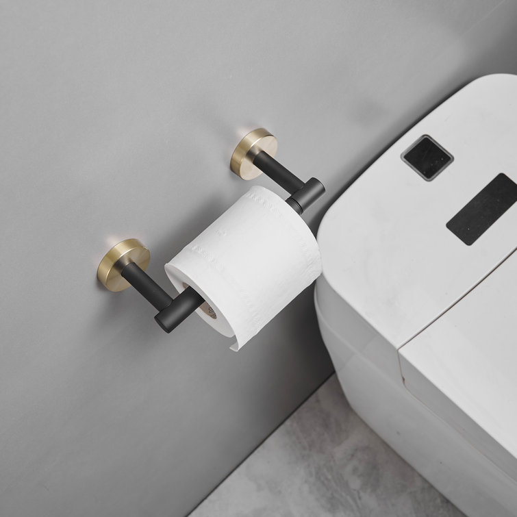 2-Piece Bath Hardware Set With Towel Ring Toilet Paper Holder Toilet Paper Roll Holder