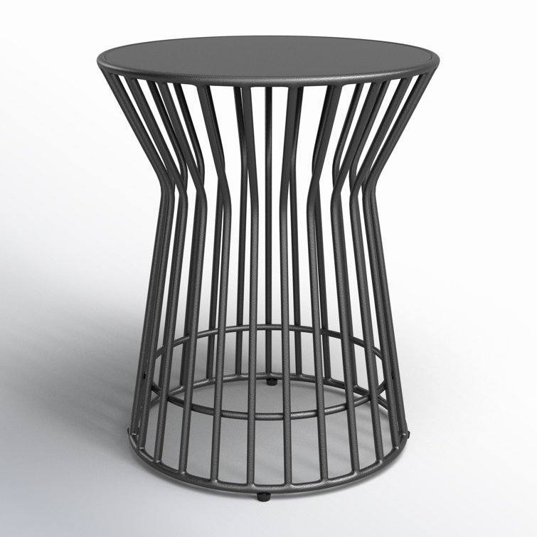 Roberta 20'' Charcoal Metal Multipurpose Outdoor Side Table