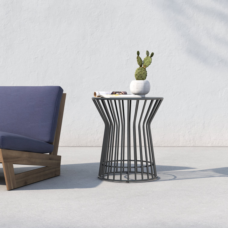 Roberta 20'' Charcoal Metal Multipurpose Outdoor Side Table