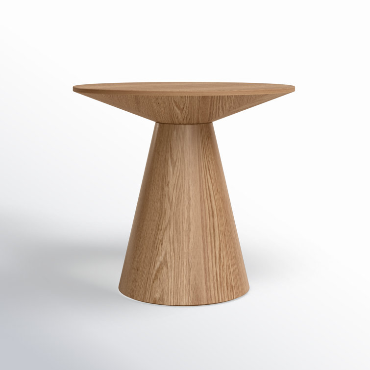 Barra 22'' Natural Oak Round Wood Side Table