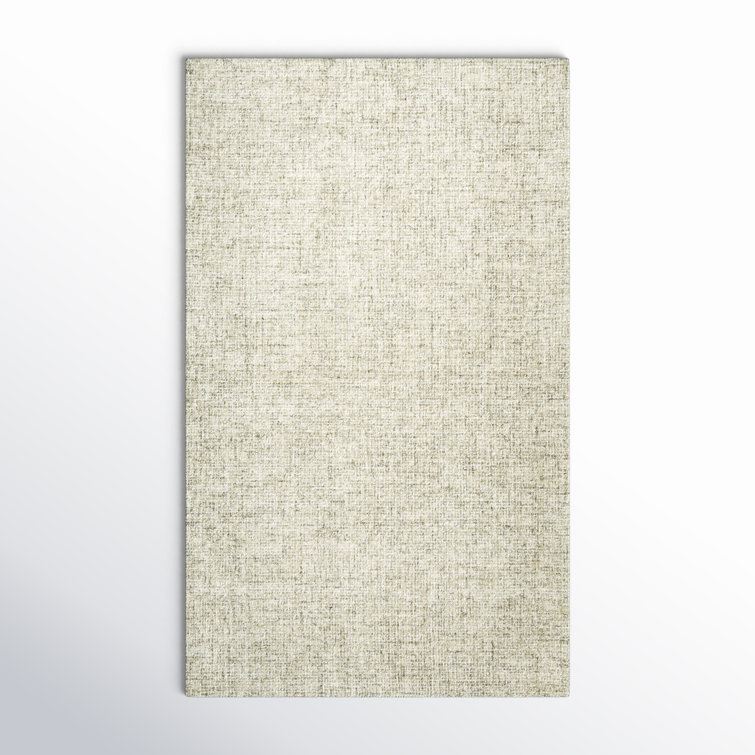 Hand-Tufted Beige Wool Rectangular Area Rug 12' x 15'