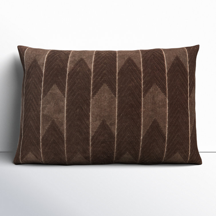 Floretta Embroidered Cotton Lumbar Throw Pillow
