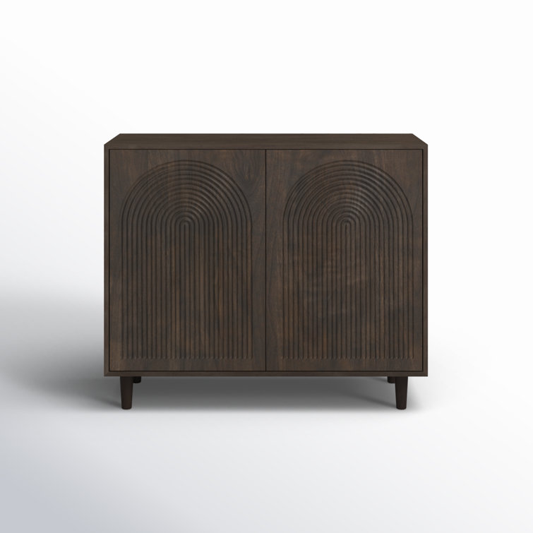 Apia Dark Brown Solid Mango Wood Office Storage Cabinet
