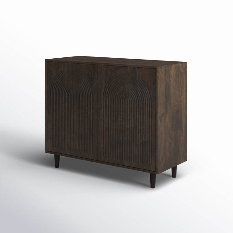 Apia Dark Brown Solid Mango Wood Office Storage Cabinet
