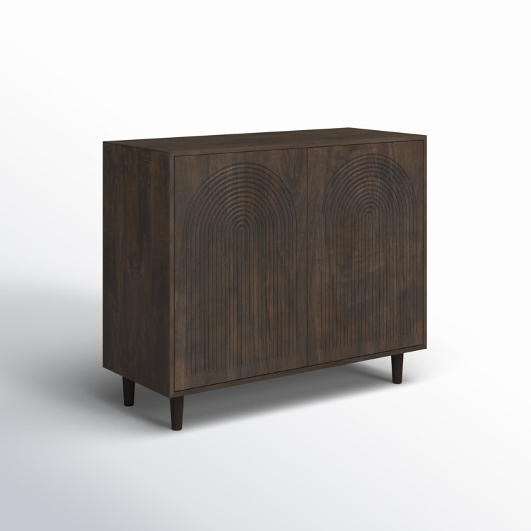 Apia Dark Brown Solid Mango Wood Office Storage Cabinet