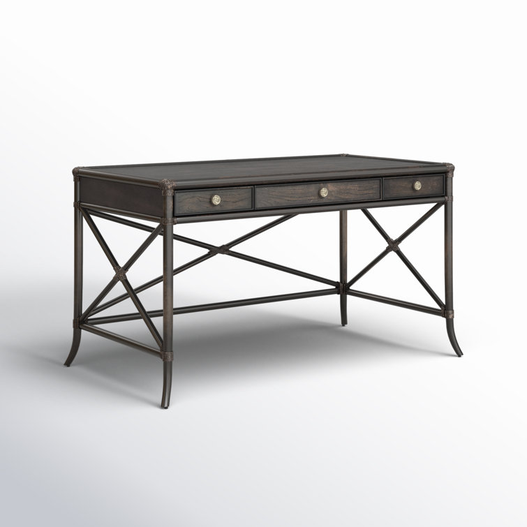 Black Sand Oak and Maple Transitional Writing Desk