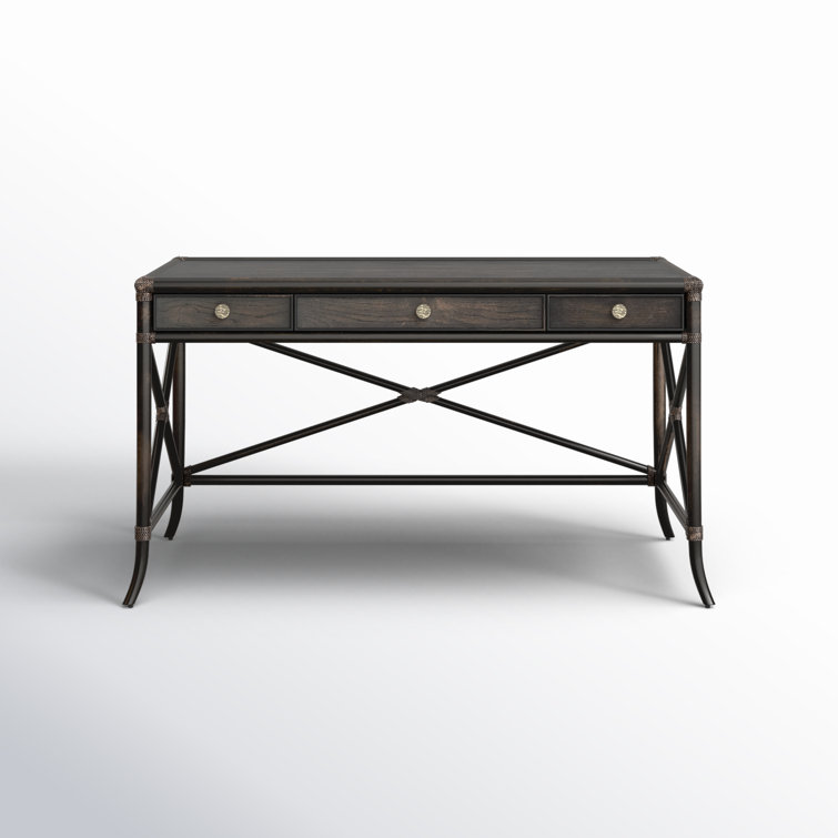 Black Sand Oak and Maple Transitional Writing Desk