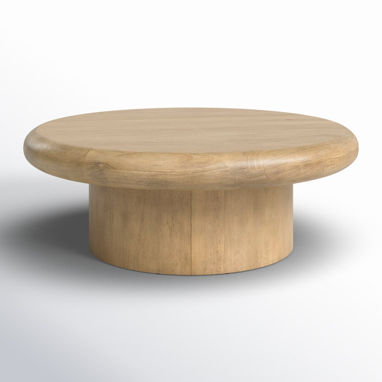 Contemporary Bolton 42" Round Burnished Wood Coffee Table