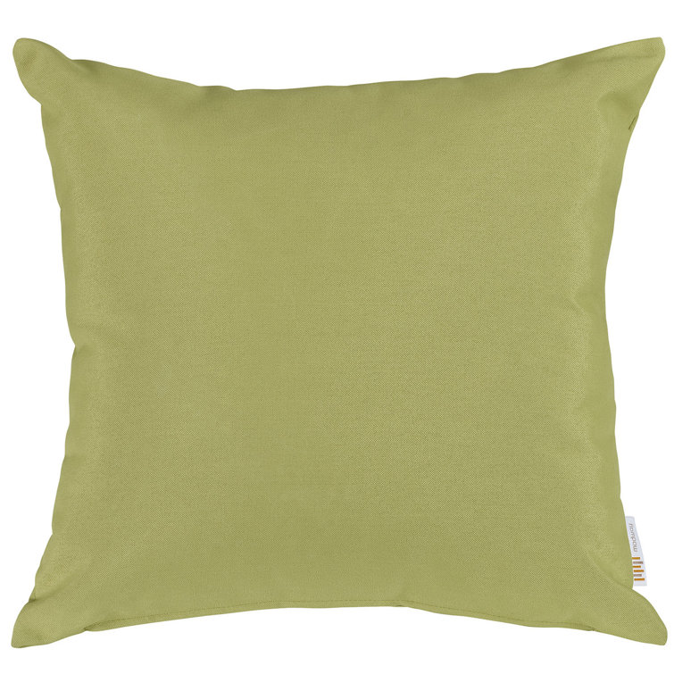 Peridot Green Medium Square Outdoor Throw Pillow Set