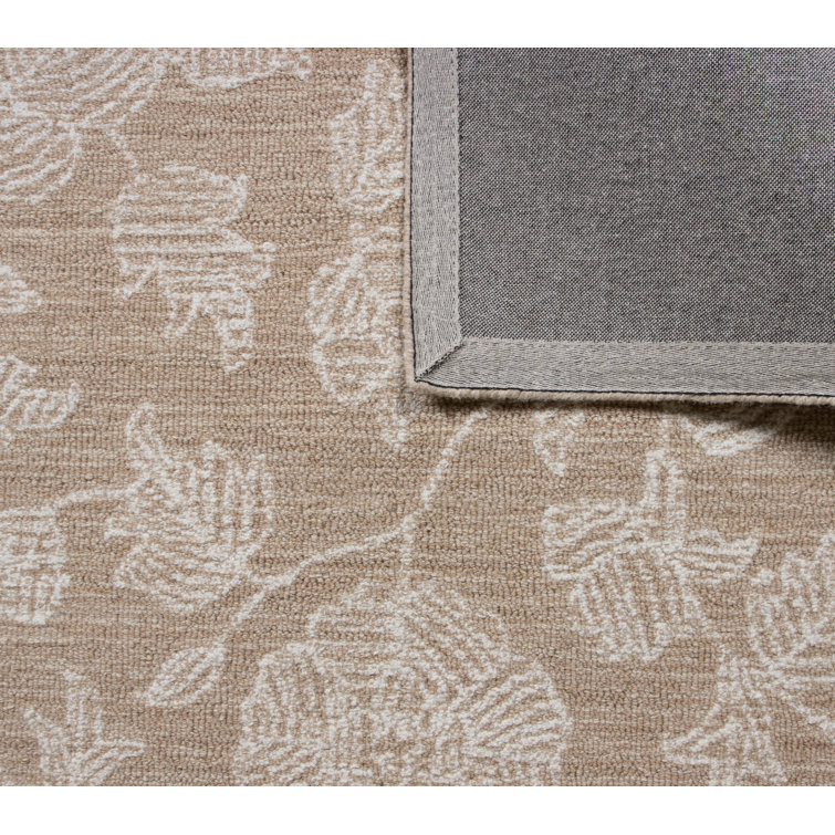 Handmade Latte Wool Rectangular Tufted Area Rug 3'6" x 5'6"