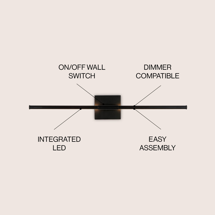Black Modern Dimmable LED Wall Sconce