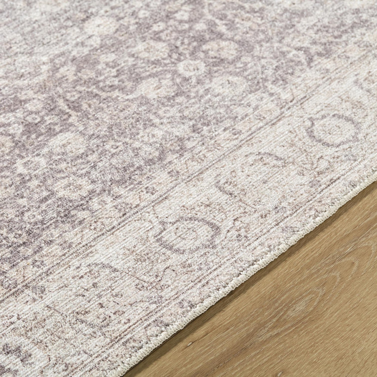 Spokane Dark Brown and Cream Synthetic Runner Area Rug