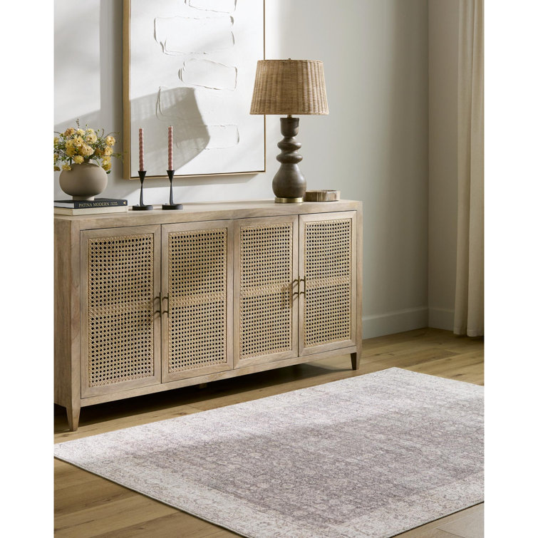 Spokane Dark Brown and Cream Synthetic Runner Area Rug