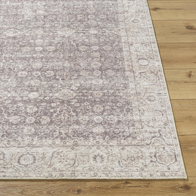 Spokane Dark Brown and Cream Synthetic Runner Area Rug