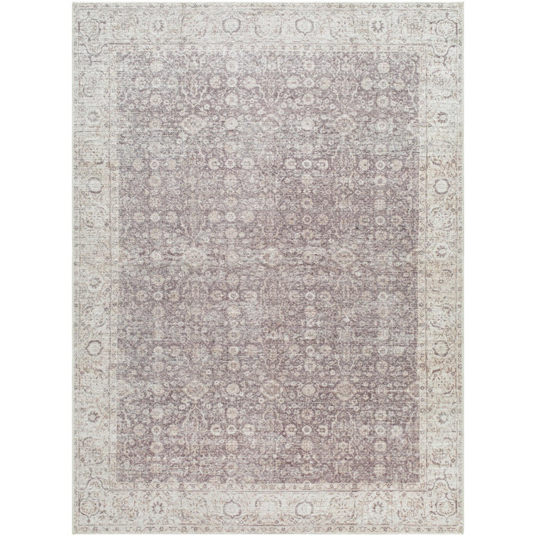 Spokane Dark Brown and Cream Synthetic Runner Area Rug