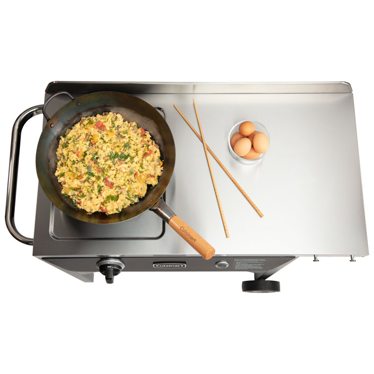 Cuisinart Black and Stainless Steel Outdoor Wok Station with Carbon Steel Wok