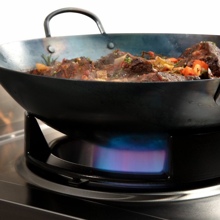 Cuisinart Black and Stainless Steel Outdoor Wok Station with Carbon Steel Wok