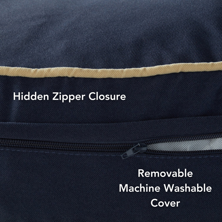 Medium Denim Reversible Microfiber Dog Bed