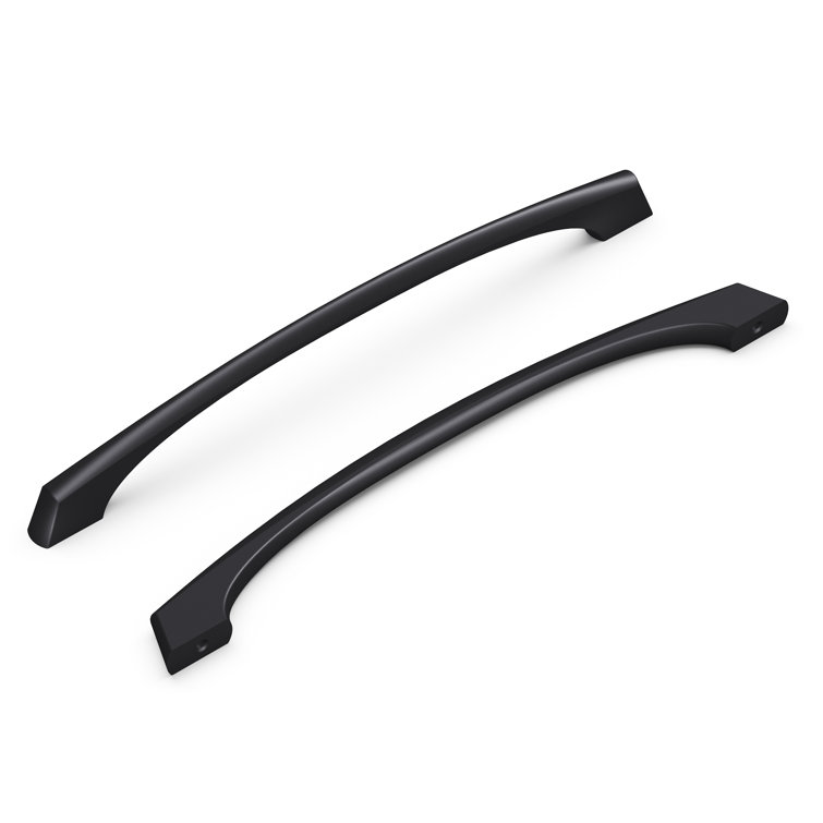 Matte Black Solid Core Kitchen Cabinet Handles, 8-13/16"