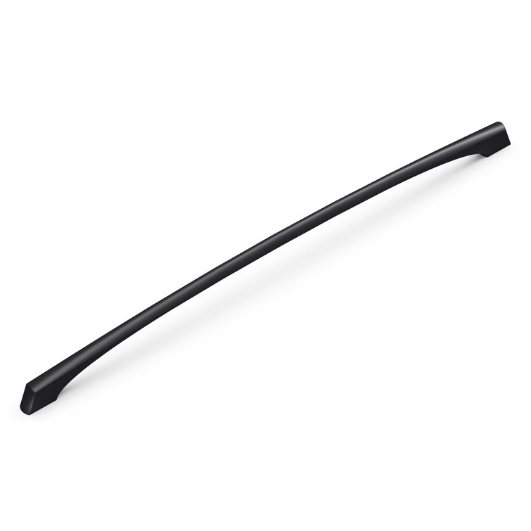 Matte Black Steel Kitchen Cabinet Handles, 19-1/4 Inch