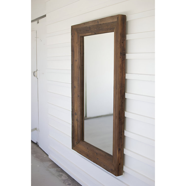 Durant Recycled Wood Rectangular Wall Mirror