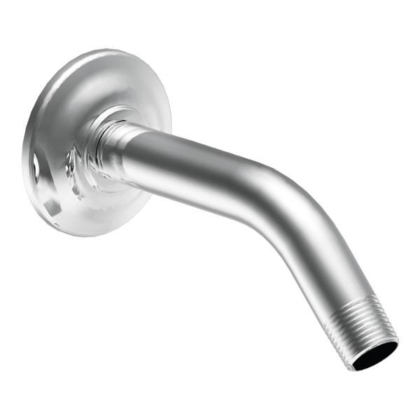 Chrome 6-Inch Modern Wall Shower Arm