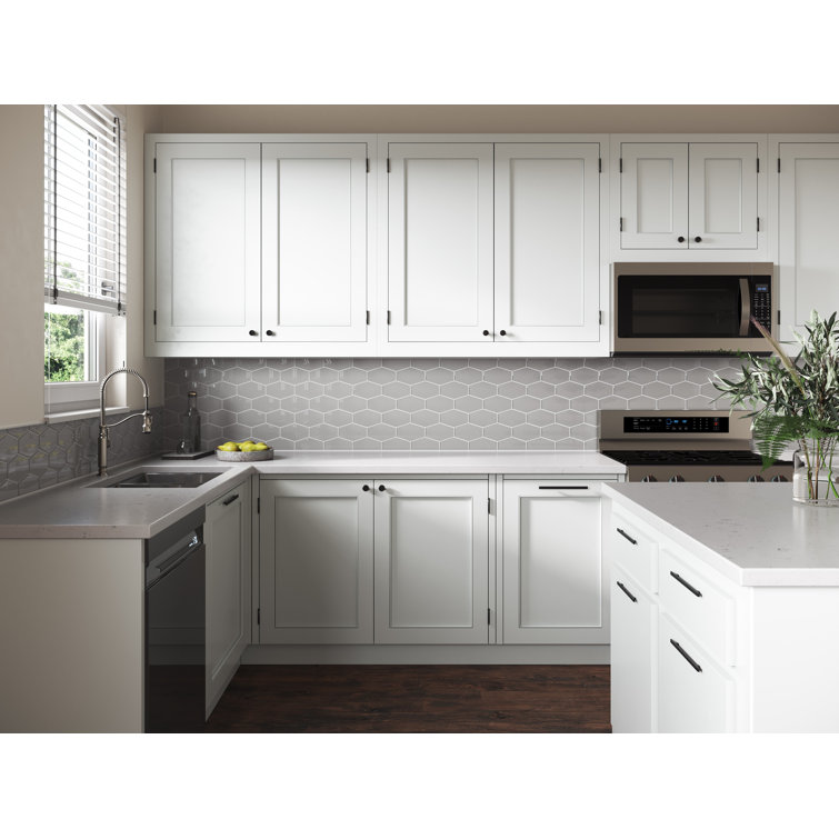 Marsh Gloss Elongated Hexagon Glass Mosaic Tile