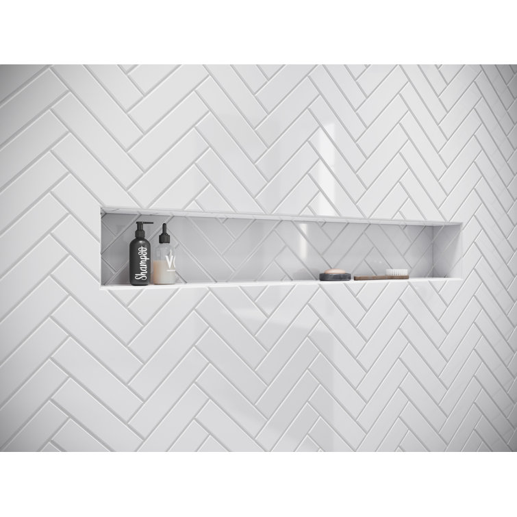 Soft Ivory Gloss 2x8 Glass Subway Tile