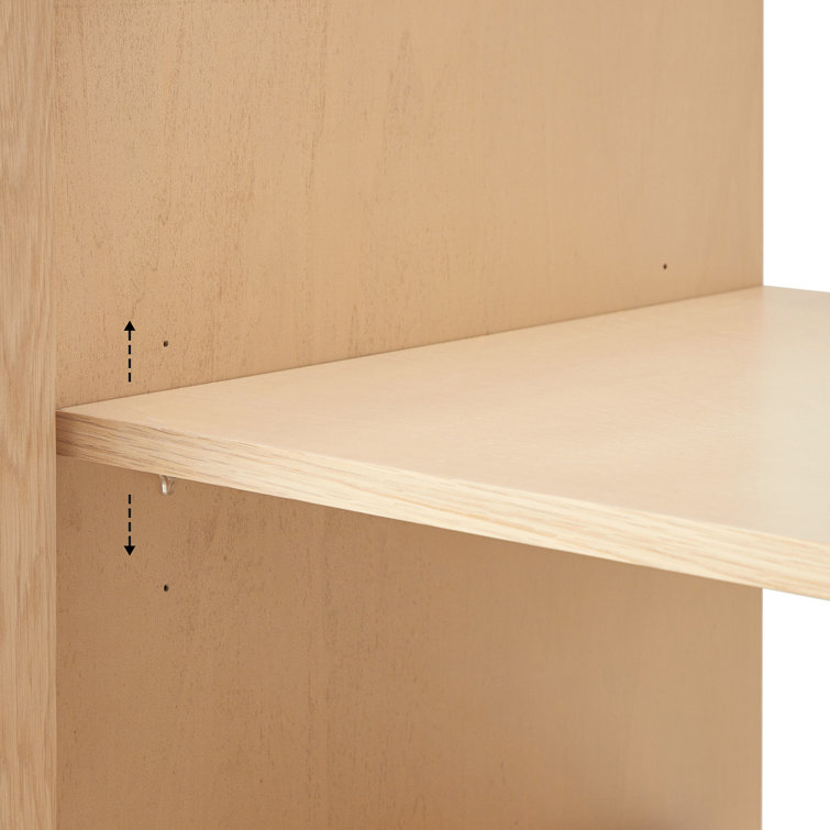 Kelly 60" White Oak Freestanding Bathroom Vanity Cabinet with Black Handles