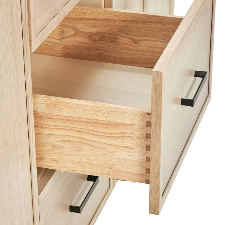 Kelly 73" White Oak Double Sink Vanity with Marble Top