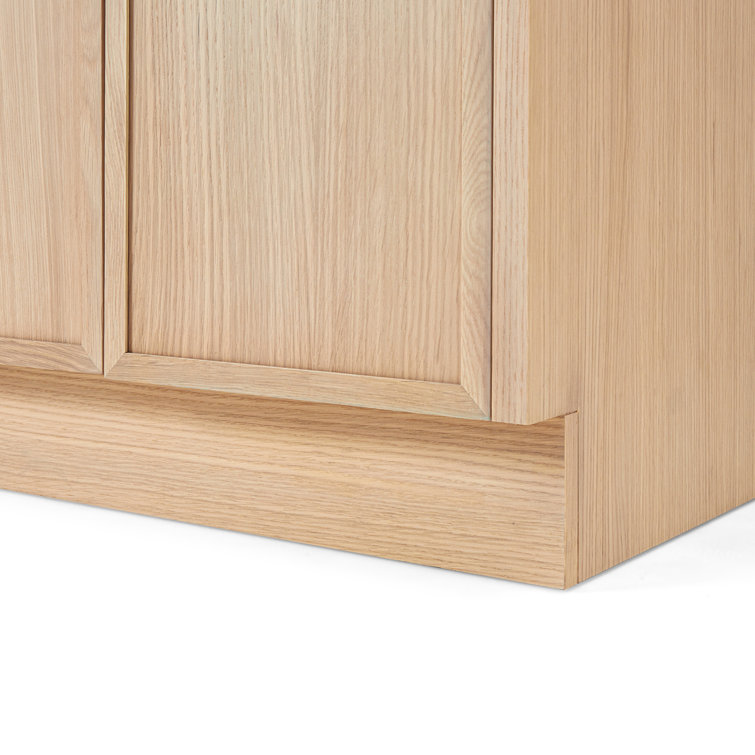 Kelly 73" White Oak Double Sink Vanity with Marble Top