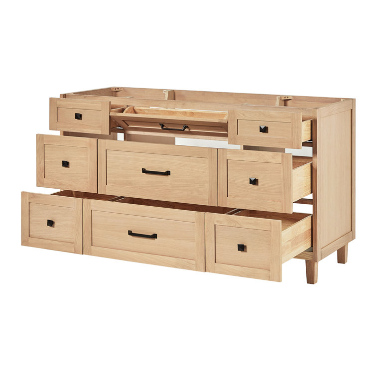Monroe 60" Oak Freestanding Single Bathroom Vanity