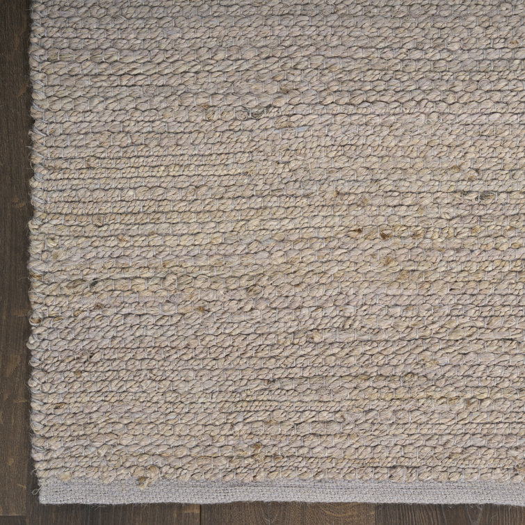 Handmade Gray and Natural Jute 5' x 7' Reversible Rug