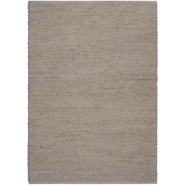 Handmade Gray and Natural Jute 5' x 7' Reversible Rug