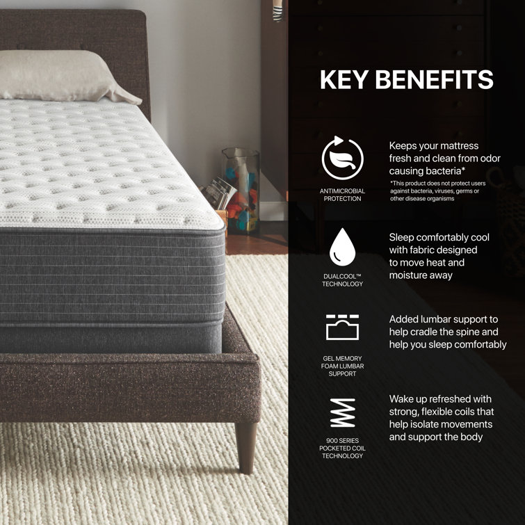 Contemporary Gray & White King Innerspring Gel Memory Foam Adjustable Bed