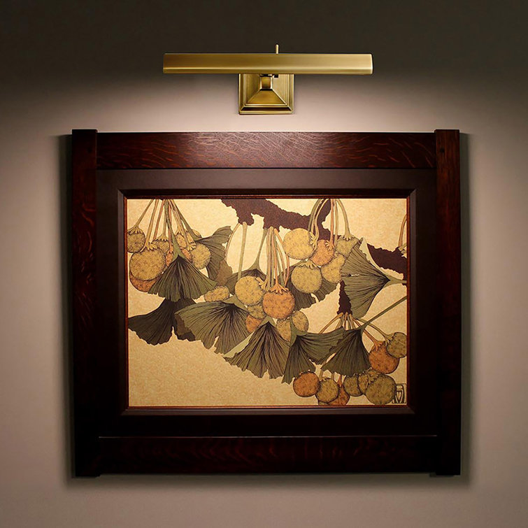 Hemmingway 14'' Burnished Brass LED Adjustable Picture Light