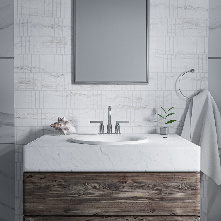 Chrome 2-Handle 4-Inch Centerset Bathroom Faucet with Pop-Up Drain