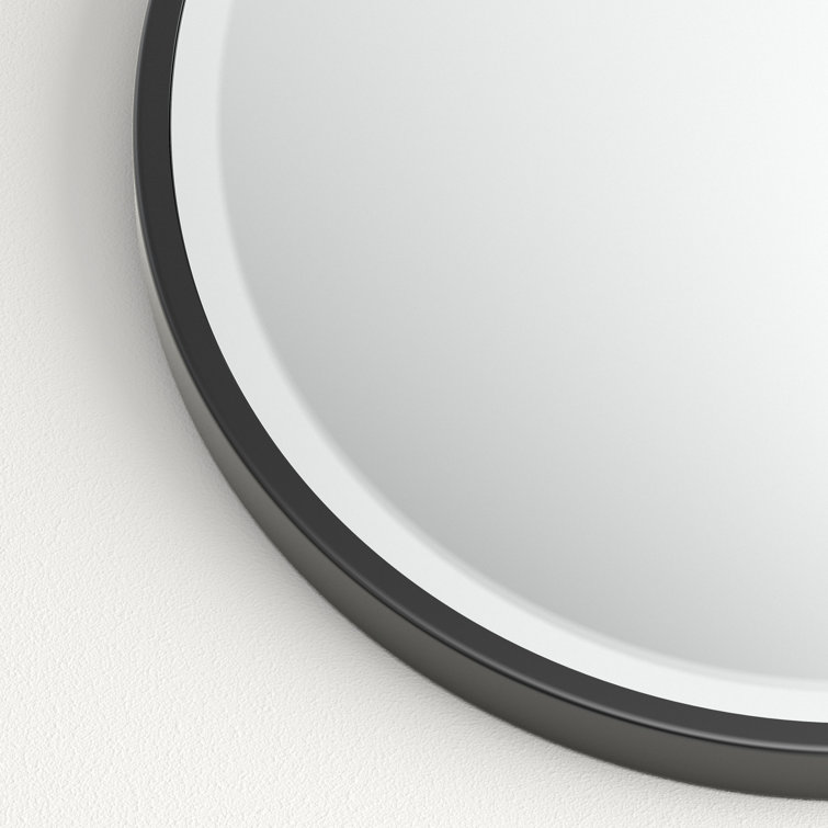 Elegant Oval Silver Metal Framed Bathroom Mirror, 33" x 25"