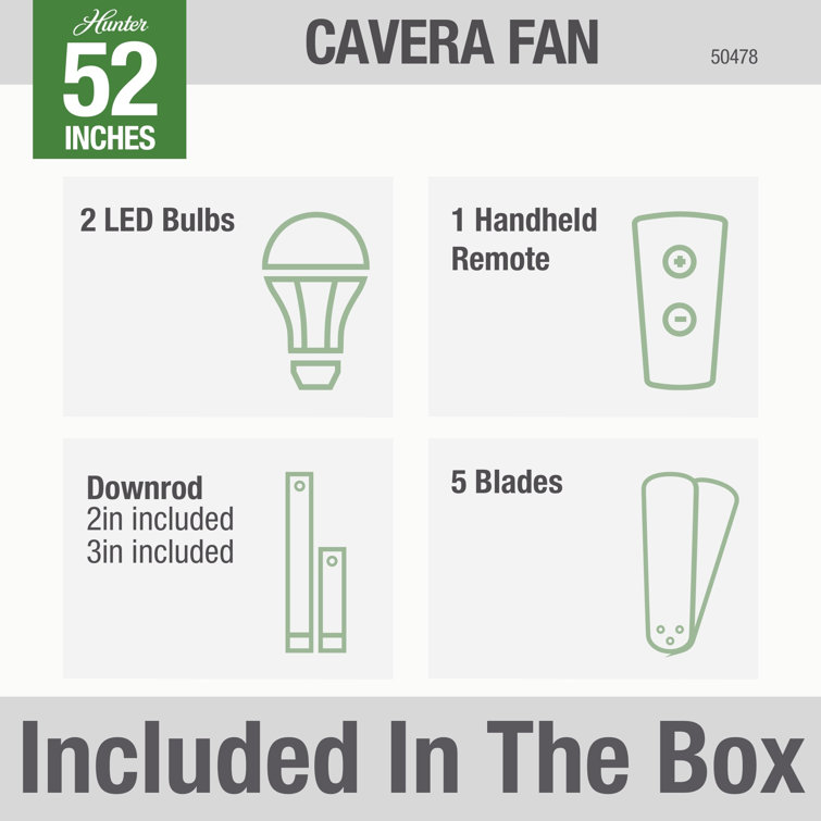 52" Matte Nickel Smart Ceiling Fan with LED Light and Remote